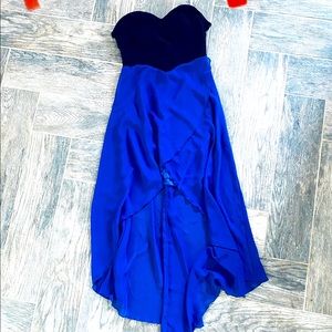 Black and blue dress